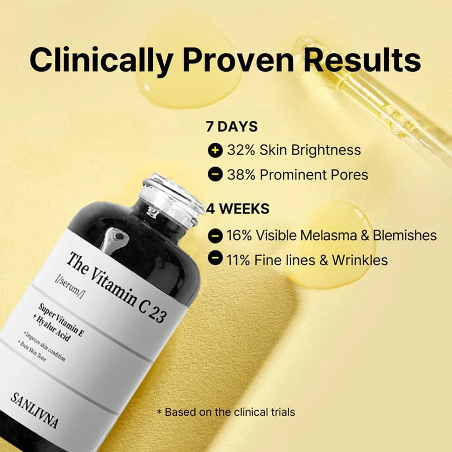Pure Vitamin C 23% Serum with Vitamin E and Hyaluronic Acid