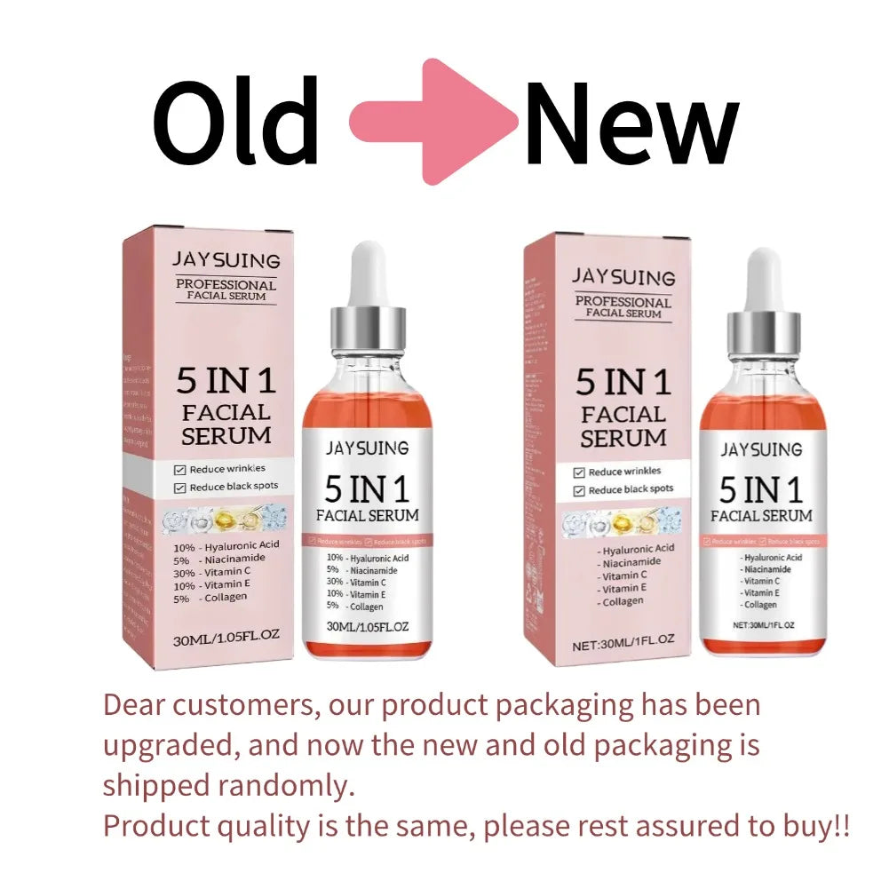 5 In 1 Fade Moisturising Vitamin C Hyaluronic Acid Facial Serum